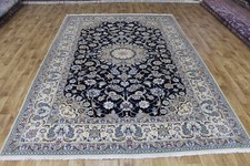 STUNNING HANDMADE PERSIAN NAIN RUG WOOL AND SILK, EXCELLENT DRAWING 307 X 210 CM