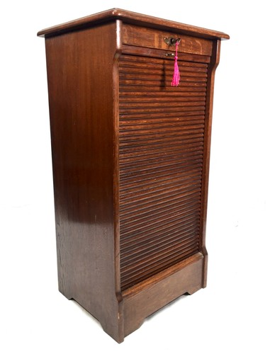 Antique wooden oak tambour - antique,