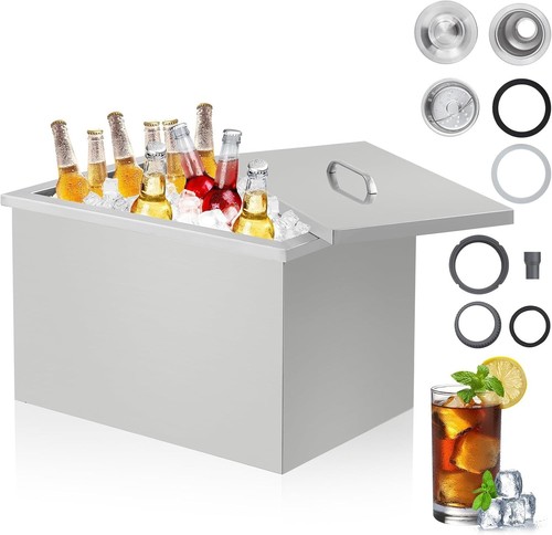 Commercial drop ice chest - drop-in,