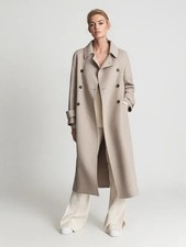 Reiss Womens Coat Beige 8 UK