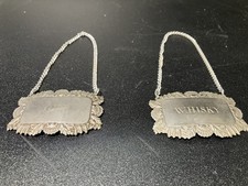 2 x Vintage Metal decanter