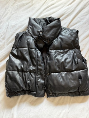 Zara black faux - zara,