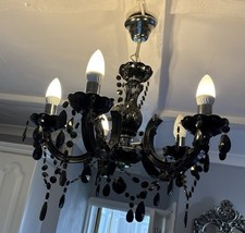 Black Plastic 5 Arm Crystal
