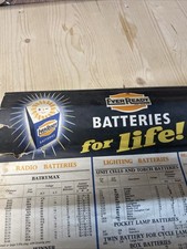 Ever Ready Battery Torch / Radio Shop Poster 1956