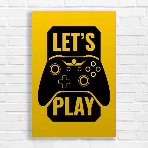 Vibrant gaming yellow canvas - yellow,