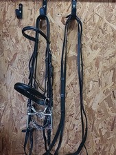 Kieffer Double Bridle,Bits & Reins Cob Size.Black.(Ref:42Y)