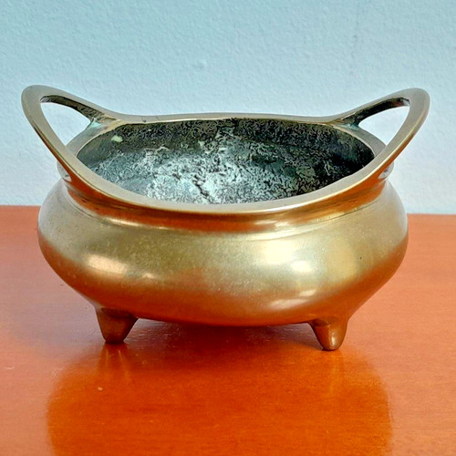 Vintage chinese bronze tripod - vintage,