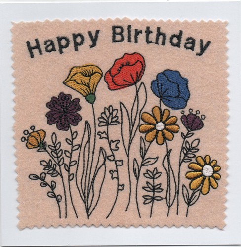 Hand made happy birthday - hand,