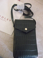 RADLEY LONDON ELTHAM MEWS - FAUX CROC  LEATHER  CROSS green PHONE CASE RRP£99.00