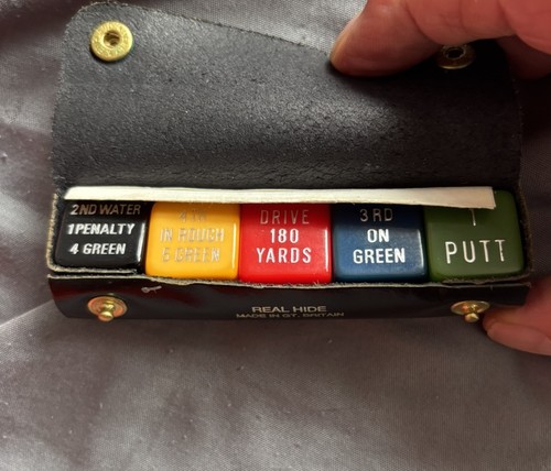 Vintage golf dice game - dice, hide