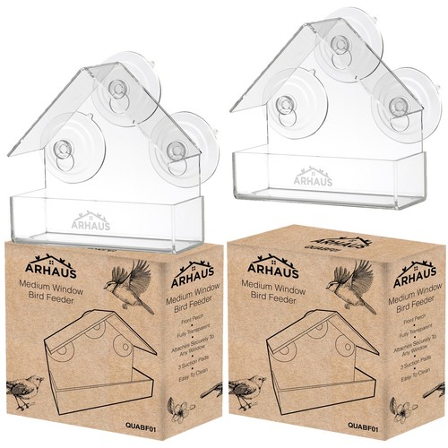 Glass window bird feeder - 2,
