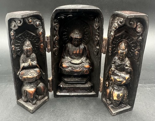 Vintage buddha triptych - buddha,
