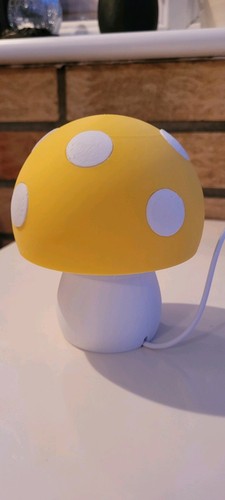 Printed mushroom lamp night - 3d,