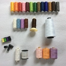 Sewing thread bundle – 13 sealed + 5 unsealed + big white bobbin - Bonus extras