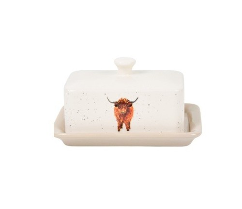 New cow design butter dish - cow,