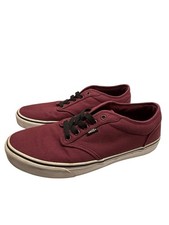 Vans Atwood Men's Trainers UK 11 Oxblood Burgundy Canvas Lace Up Skate Shoes