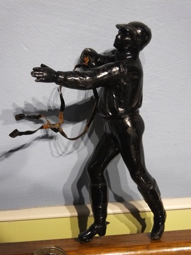 Spelter jockey metal - jockey, figure