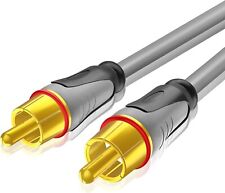 TNP Digital Audio RCA Composite Video Coaxial Cable 25Ft/7.5m Gold Plated DualSh