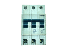 Siemens 5 SQ23 C25 25A 240/415VAC Miniature Circuit Barker MCB Switch 3 pole