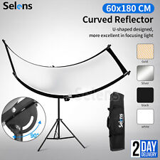 23"x 70" U-Shape Curved Light Reflector Lighting Diffuser 2M Stand Photo Studio