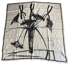 1959 Rare Bernard Buffet Silk Scarf French Expressionist Artist-Made in France