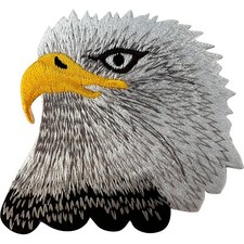 America Bald Eagle Patch Iron Sew On Clothes Bag Bird of Prey Embroidered Badge