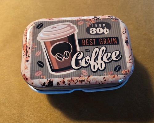 Mini metal storage - metal, coffee