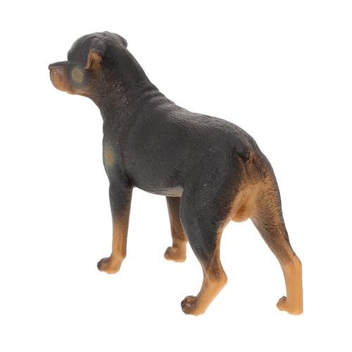 Black plastic dog figurine - plastic,