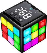 Rechargeable Game Handheld Cube, 15 Fun Brain & Memory Game with Score Screen, C