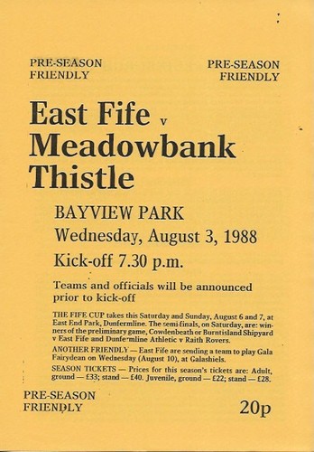 East fife meadowbank thistle - meadowbank,