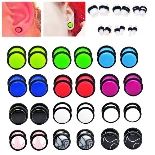 Pair acrylic saddle plug ear - 1,