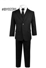 Boy Husky Suits Formal Black, Frist communion, Traje para niÑo gordo WHOLESALE 