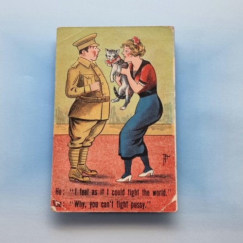 Military comic postcard - military, i