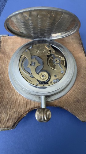 Old folding travel clock - ,
