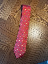 Hermes Silk Tie , Red Fox