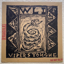 Billy Childish / William Loveday, Vipers Tongue, Handmade Woodcut on Cardboard