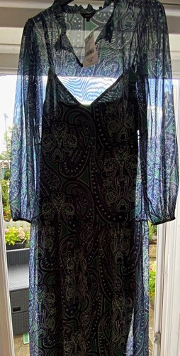 Next blue green paisley - blue,