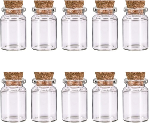 Pcs small glass bottles - 10,
