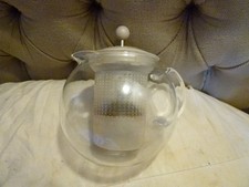 BODUM ASSAM GLASS TEAPOT WITH INFUSER - RARE BEIGE COLOUR - GOOD CONDITION