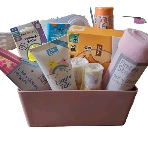 Pink girls baby hamper luxury