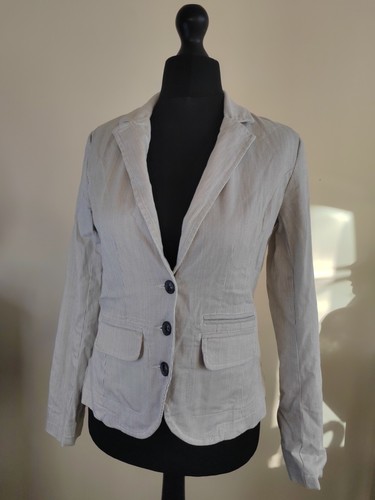 Women striped blazer - striped, size