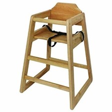 Bolero Wooden Baby Highchair Seat in Natural Finish - 750(H)x510(W)x510(D)mm
