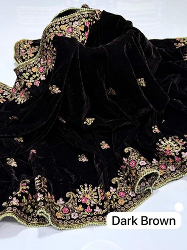 Winter velvet shawl - winter,
