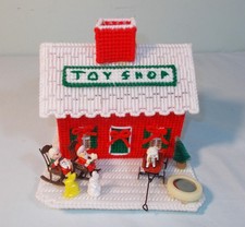 Vtg Handmade Plastic Canvas &