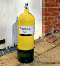 Scuba Diving Faber 10lt Steel Cylinder with Valve, Boot and protective mesh