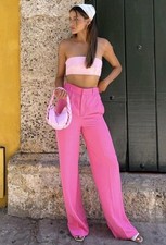 Zara Pink Wide Leg Trousers