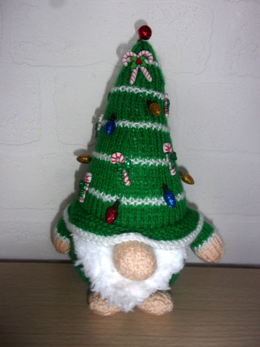 Hand knitted gonk gnome soft - knitted,