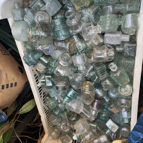 Victorian glass ink bottles - ,
