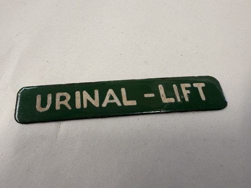 Rare ww2 enamel sign urinal - sign,