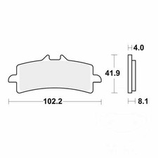 TRW Brake Pad Sintered MCB858SV Fits Aprilia Tuono 1100 2017-2020